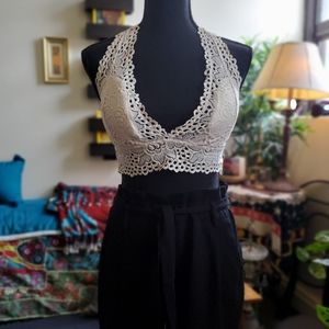 Boho Chic Lace Cream Bralette